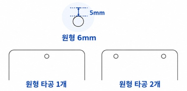원형 타공 예시